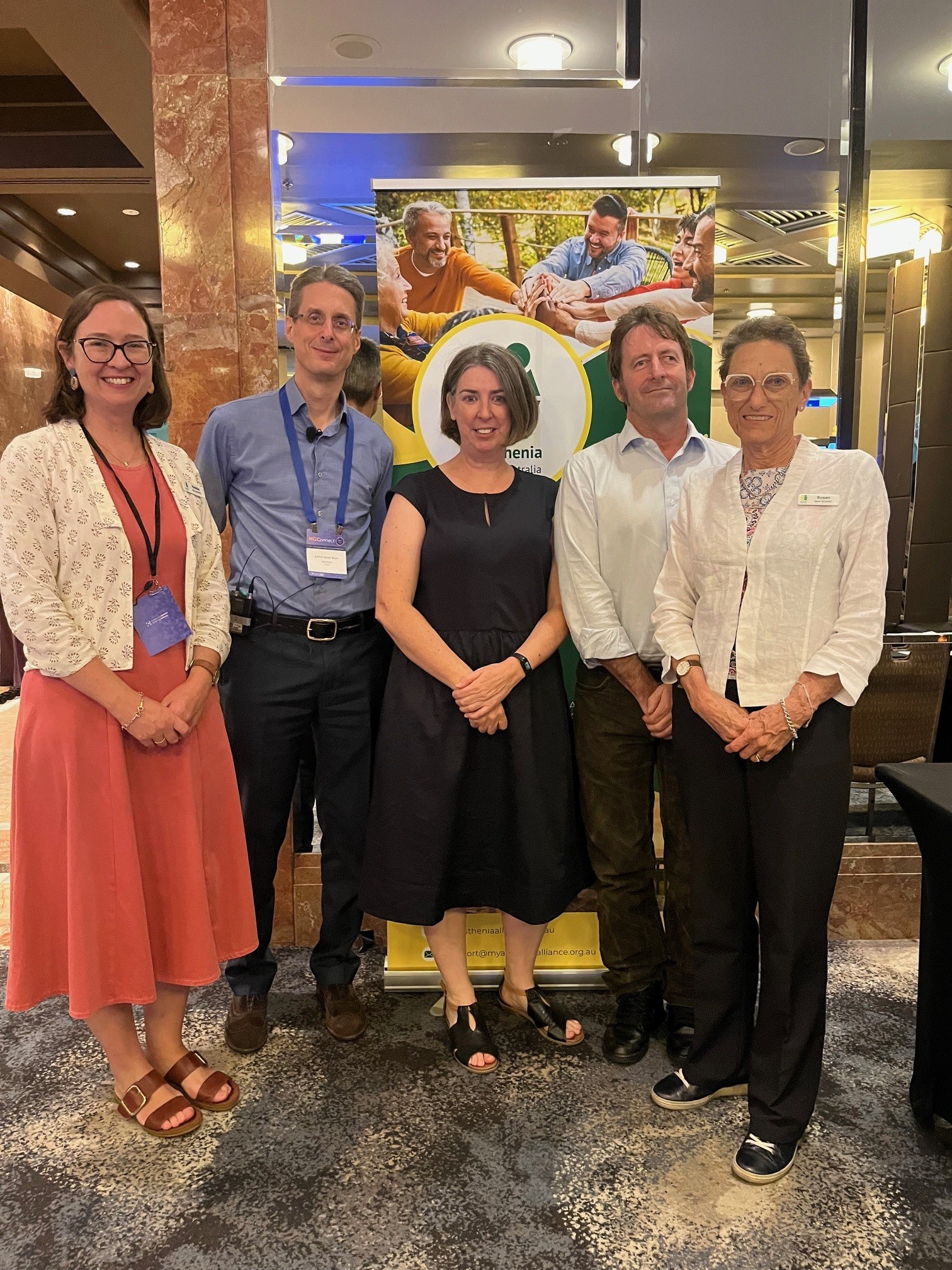 The Myasthenia Alliance Australia Medical Advisory Board – Natalie Windle, Dr Stefan Blum, Dr Katherine Buzzard, Dr Stephen Reddel, Susan White